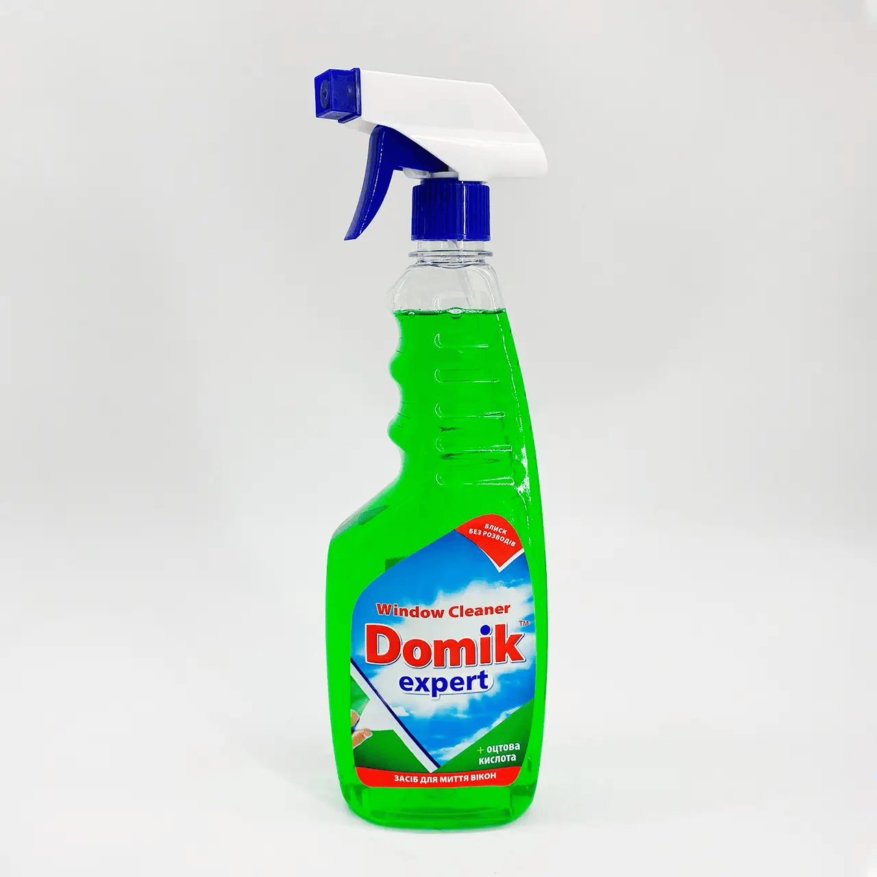 Засіб-спрей для миття вікон Domik expert з оцтовою кислотою 750 мл